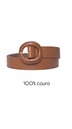 CINTO COURO ARGOLA REDONDA - comprar online