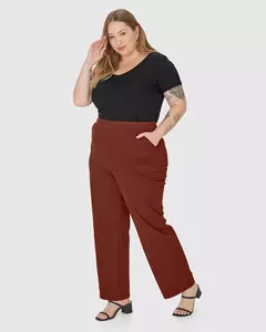CALÇA RETA PLUS SIZE - Maria Flor Moda Plus Size