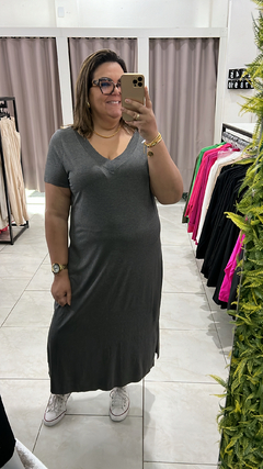 VESTIDO MIDI - Maria Flor Moda Plus Size