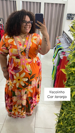VESTIDO GOLA V LONGO na internet