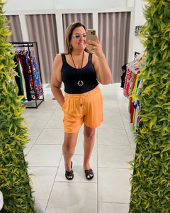 SHORT EM VISCOSE SARJADA - Maria Flor Moda Plus Size