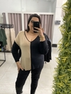 BLUSA BICOLOR JOANA PLUS SIZE - comprar online