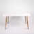 Mesa Rectangular Natural de madera maciza con acabado natural