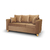 Sillón Esquinero Nova marron con patas de madera