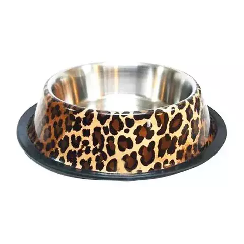 MILLEX - COMEDERO INOX NRO5 Ø 25CM ANIMAL PRINT LEOPARDO (Cod. COI85)