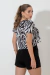 Conjunto short alfaiataria e blusa estampada - loja online