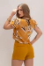 Conjunto short alfaiataria e blusa estampada na internet