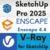 Sketchup 2025, V-Ray 7, Enscape 4.4, Ativação Vitalícia Envio Imediato na internet