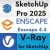 Sketchup 2025, V-Ray 7, Enscape 4.4, Ativação Vitalícia Envio Imediato na internet