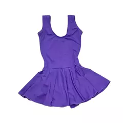 Collant regata com saia infantil suplex union - Lola Shop