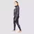 YOGA POCKET LEGGING - Ñandutí violeta y negro