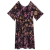 PIMA SURF TUNIC DRESS Black and pink flowers