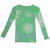 Remera manga larga - JUANA LONG SLEEVE Flor de Loto verde - comprar online