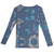 Remera manga larga - JUANA LONG SLEEVE flores azul - comprar online