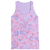 Musculosa tank top flores rosa y violeta