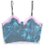 COQUETTE TOP - Macroñandutí azul y gris