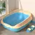 Caixa de Areia Portátil para Gatos - Design Semi-Fechado com Bandeja Removível para Fácil Limpeza