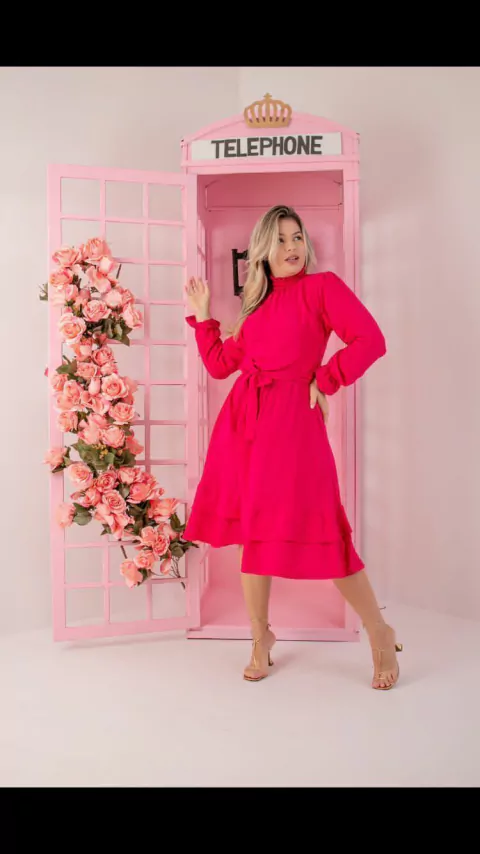 160- Vestido Midi Viscolinho