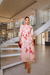 710-Vestido Midi Crepe Estampado - Thauane Modas