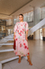 710-Vestido Midi Crepe Estampado - loja online