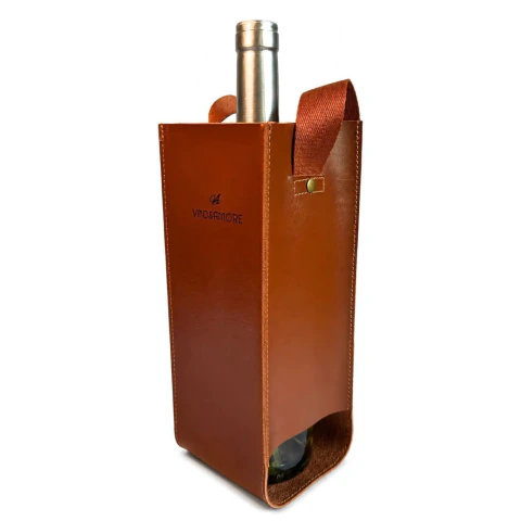 Ecobag Porta-Vinho em Couro Ecológico (Personalizável)