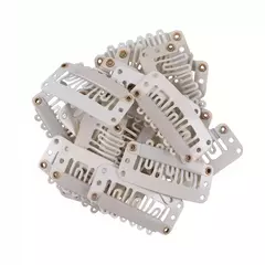 MICROPEINETAS CON SILICONA COLOR BEIGE ( x 10 Unidades) - comprar online