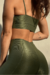 Top Carol alça fina verde militar Luminous - comprar online