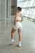 Shorts Malu Recortes cor OFF white