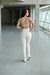 Legging Malu Recortes cor OFF white - Heatz Fitness