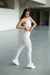 Legging Malu Recortes cor OFF white - comprar online