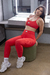 Legging Sara vermelho morango canelada na internet