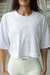 Cropped Oversized bordado cor branca - comprar online