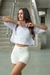 Cropped Oversized bordado cor branca - Heatz Fitness