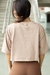 Cropped Oversized bordado cor capuccino na internet