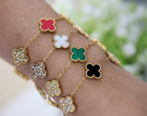 Pulseira trevo aço inoxidável