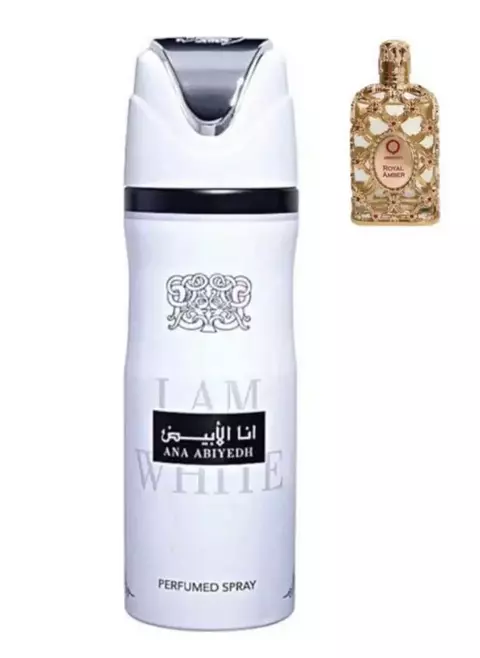 Spray Corporal Árabe Ana Abiyedh - Lattafa - Ref Olfativa Royal Amber - 200ml