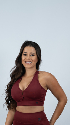 TOP nadador no suplex poliamida Marsala - comprar online