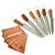 Combo 6 Platos Eucalipto + 6 Cuchillos Tandil Artesanales Set Asado Parrilla