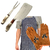 Kit Parrillero Hachuela + Trinche + Delantal de Jean + Guantes para Altas Temperaturas