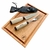 Combo Asado Tabla 20x30 + Set Cubiertos Premium