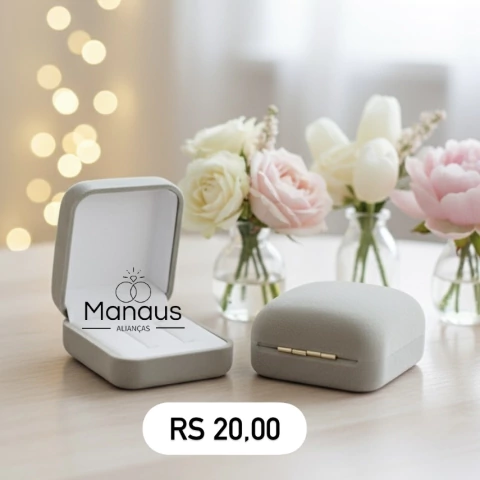 Porta alianças tradicional - Cinza - comprar online