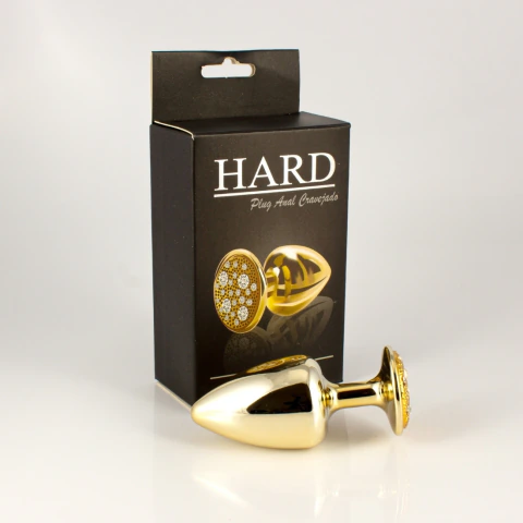 Plug Anal Pedra Strass Cravejados P Dourado Hard
