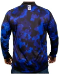 Camiseta UV50+ Sunflex® Linhas - Camuflada Azul na internet