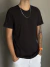 Camiseta Americana Canelada - Preto