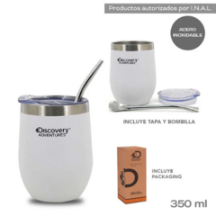 Mate de Acero Inoxidable 350ml con bombilla - tienda online