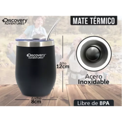 Imagen de Mate de Acero Inoxidable 350ml con bombilla