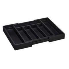 Cubertero Extensible Madera Bambu Black - tienda online