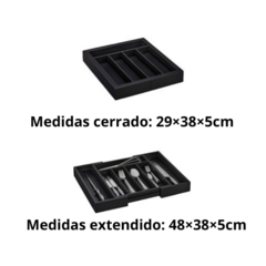 Cubertero Extensible Madera Bambu Black en internet