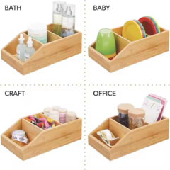 Combo de Organizadores de Bambú: Cubertero Extensible + Organizador de Alacena y Mesada - TiendaDuplo
