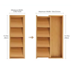 Combo de Organizadores de Bambú: Cubertero Extensible + Organizador de Alacena y Mesada - comprar online